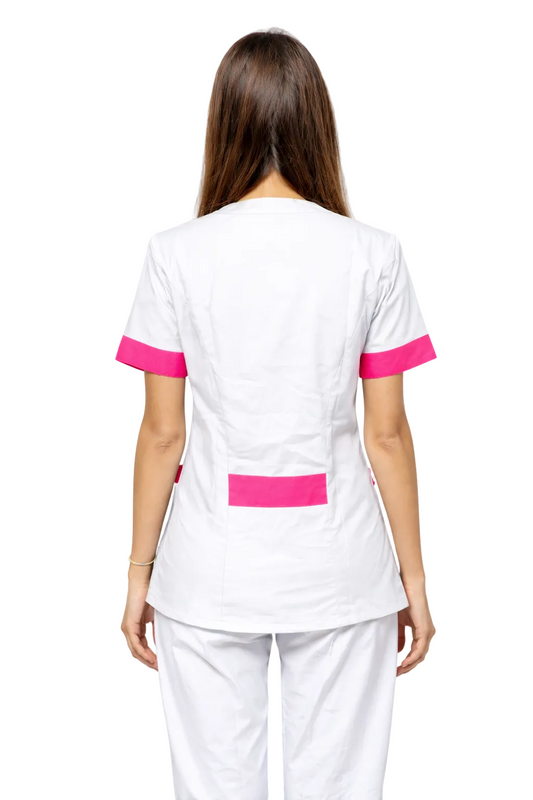 CASACCA DONNA MODELLO BEAUTY BIANCO FINIMENTO FUCSIA/ROYAL/VERDE