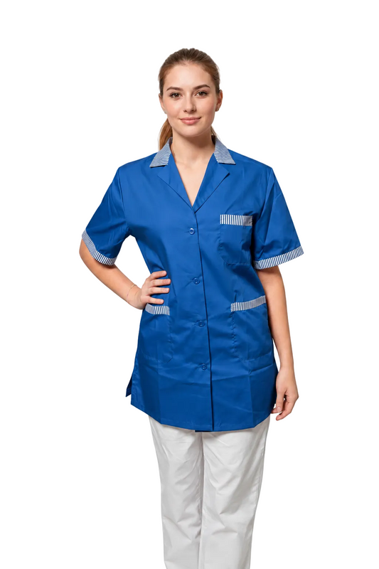 CASACCA DA LAVORO DONNA MEZZA MANICA CON PROFILI RIGO IN 4 COLORAZIONI