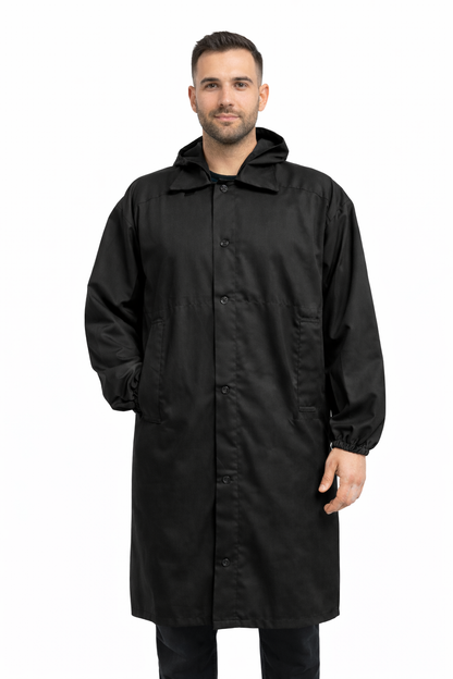 CAMICE DA MACELLAIO MANICA LUNGA CON CAPPUCCIO UNISEX