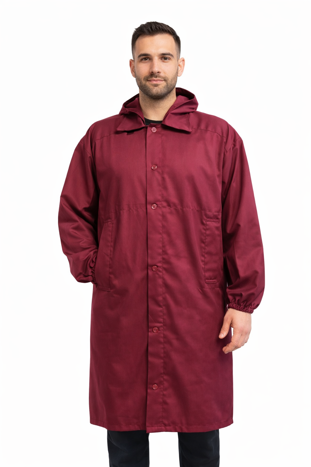 CAMICE DA MACELLAIO MANICA LUNGA CON CAPPUCCIO UNISEX