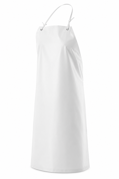 GREMBIULE DA LAVORO IN GOMMA PVC IMPERMEABILE NERO/BIANCO