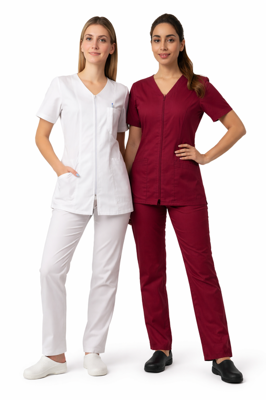 DIVISA OSPEDALIERA ZIP DONNA IN 7 COLORAZIONI