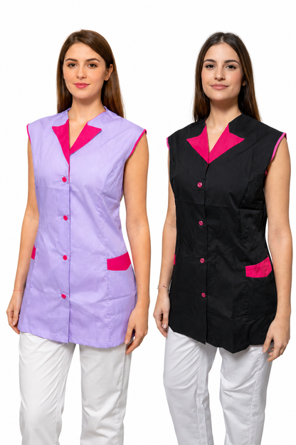 CASACCA DONNA GIROMANICA COLLO FUXIA IN 2 COLORAZIONI