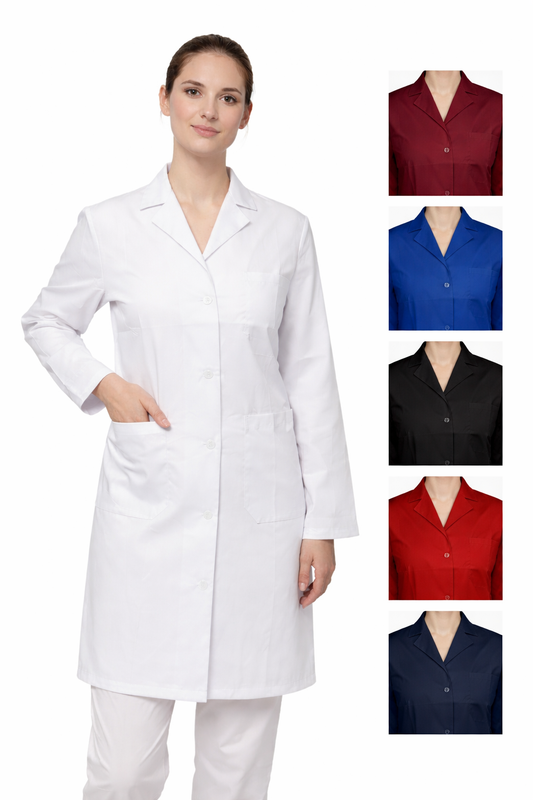 CAMICE LABORATORIO LUNGO DONNA ML IN 6 COLORAZIONI