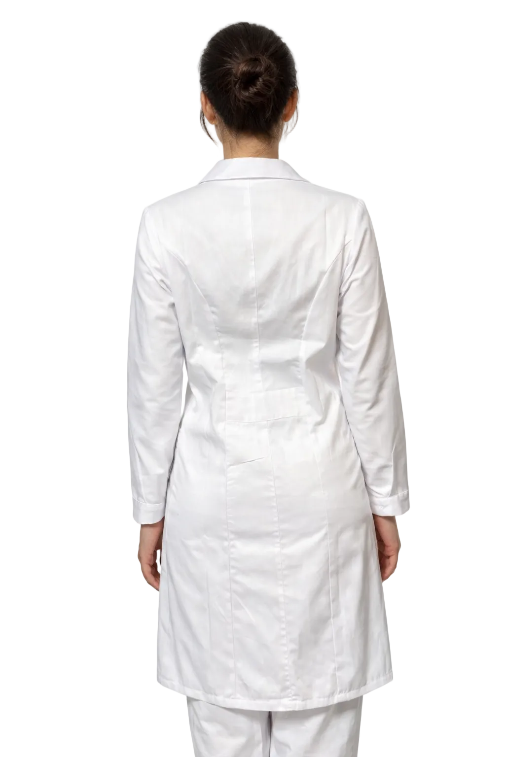 CAMICE LABORATORIO BIANCO LUNGO DONNA MODELLO AVVITATO
