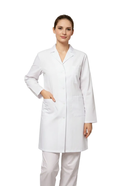 CAMICE LABORATORIO BIANCO LUNGO DONNA ML LEGGERO/PESANTE
