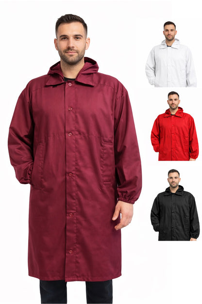 CAMICE DA MACELLAIO MANICA LUNGA CON CAPPUCCIO UNISEX