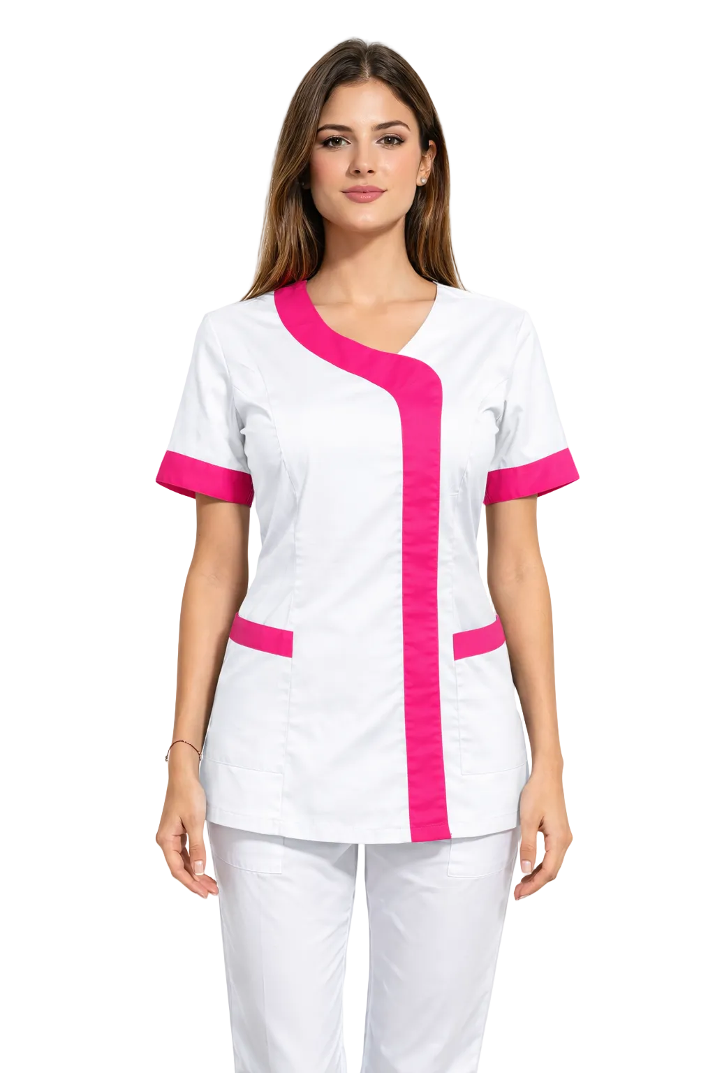 CASACCA DONNA MODELLO BEAUTY BIANCO FINIMENTO FUCSIA/ROYAL/VERDE