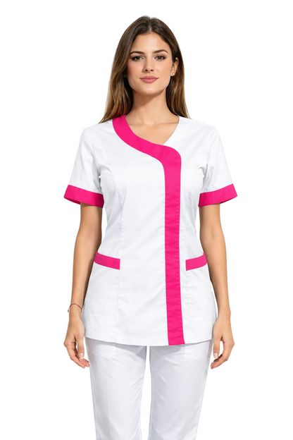 CASACCA DONNA MODELLO BEAUTY BIANCO FINIMENTO FUCSIA/ROYAL/VERDE