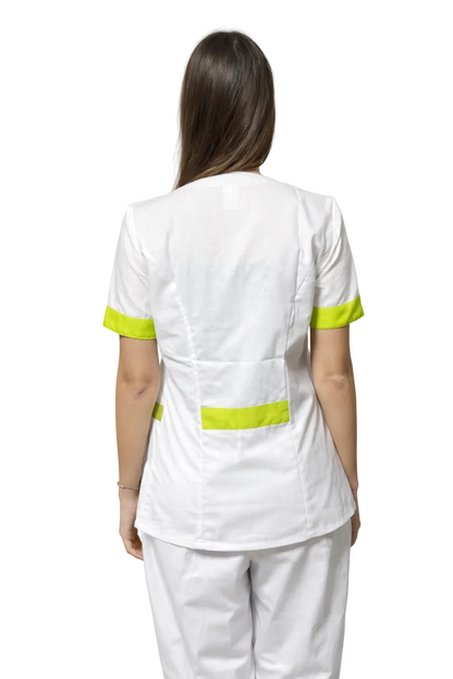 CASACCA DONNA MODELLO BEAUTY BIANCO FINIMENTO FUCSIA/ROYAL/VERDE