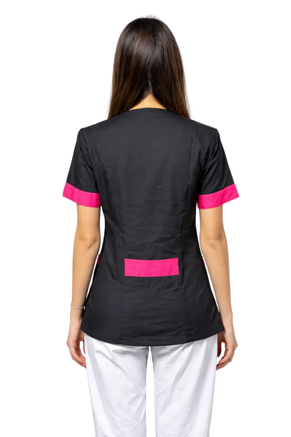 CASACCA DONNA MODELLO BEAUTY NERO CON PROFILI LILLA/ARANCIO/FUCSIA/AZZURRO