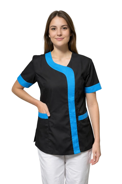 CASACCA DONNA MODELLO BEAUTY NERO CON PROFILI LILLA/ARANCIO/FUCSIA/AZZURRO