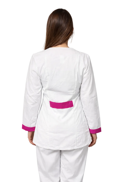 CASACCA ZIP DONNA MANICLA LUNGA MODELLO BICOLORE /ROSSO/FUCSIA/LILLA