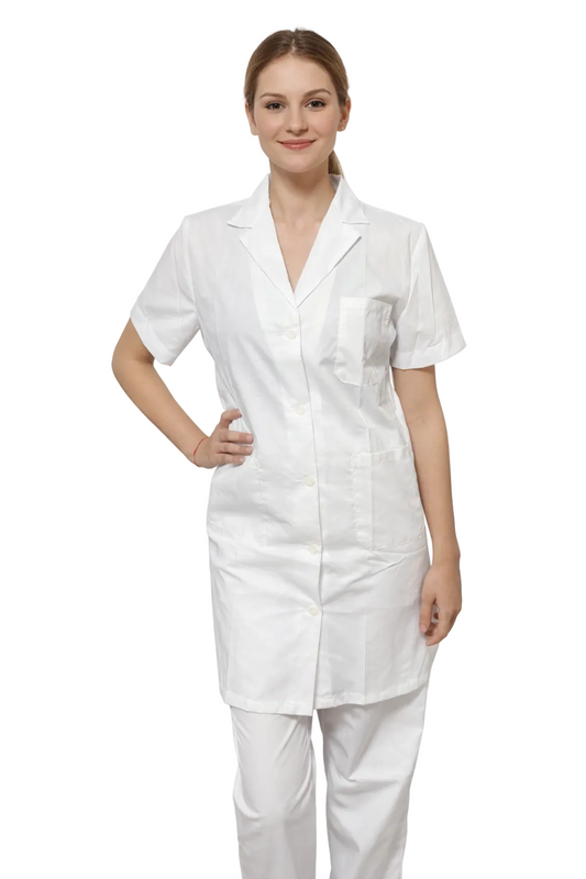 CAMICE DA LAVORO LUNGO DONNA MEZZA MANICA BIANCO