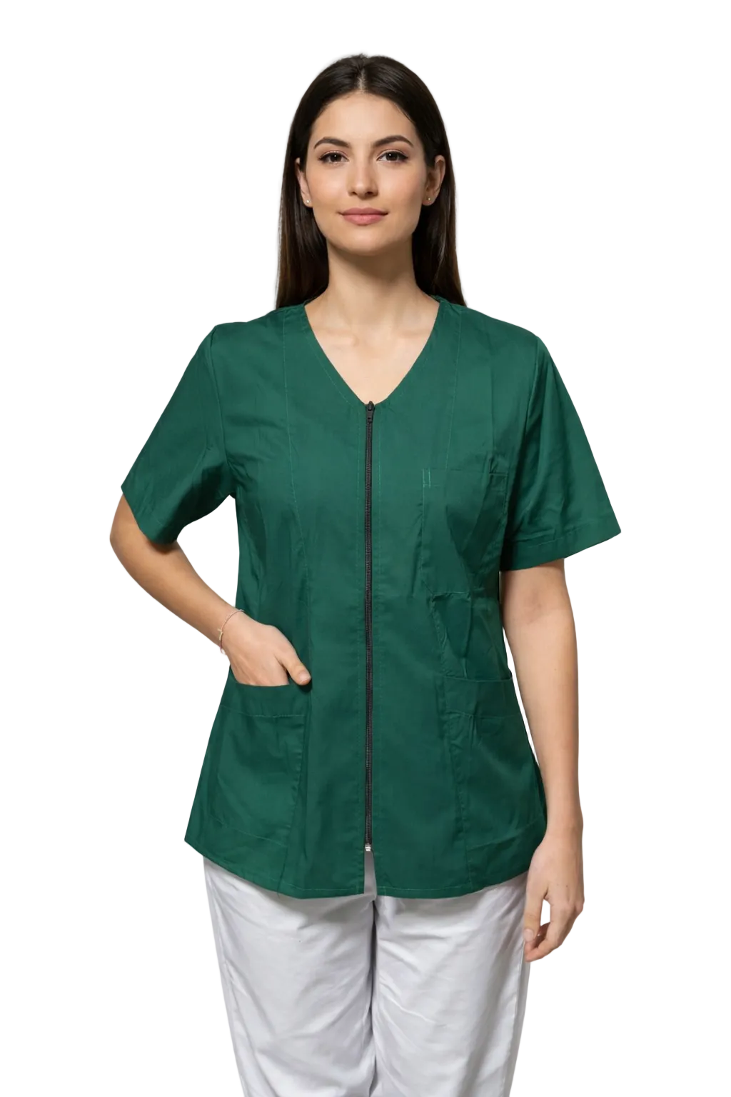 CASACCA DONNA ZIP MEZZA MANICA BIANCO/NERO/ROYAL/VERDE/FUCSIA/GIALLO LIME