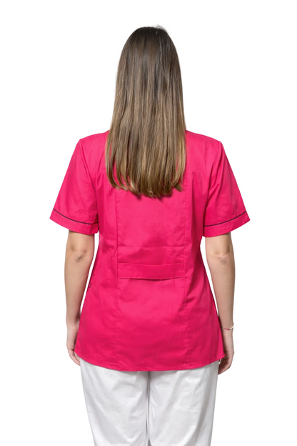 CASACCA DONNA ZIP MEZZA MANICA LILLA/FUCSIA RIGO NERO
