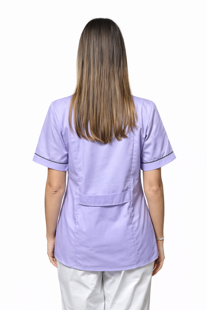 CASACCA DONNA ZIP MEZZA MANICA LILLA/FUCSIA RIGO NERO