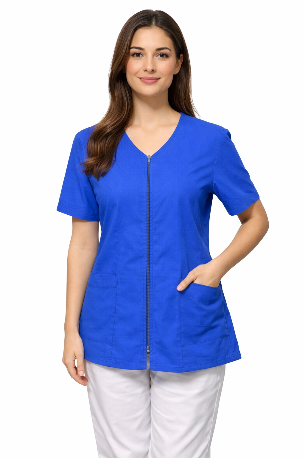 CASACCA DONNA ZIP MEZZA MANICA BIANCO/NERO/ROYAL/VERDE/FUCSIA/GIALLO LIME