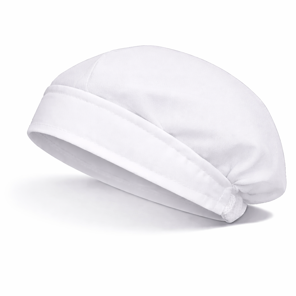 CUFFIA DA LAVORO DONNA SENZA RETE BIANCO/NERO COTONE