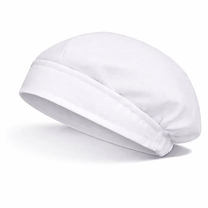 CUFFIA DA LAVORO DONNA SENZA RETE BIANCO/NERO COTONE