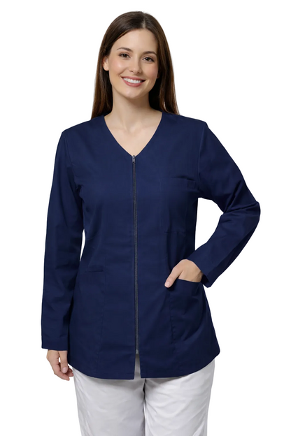CASACCA DONNA MANICA LUNGA CON ZIP IN 6 COLORAZIONI