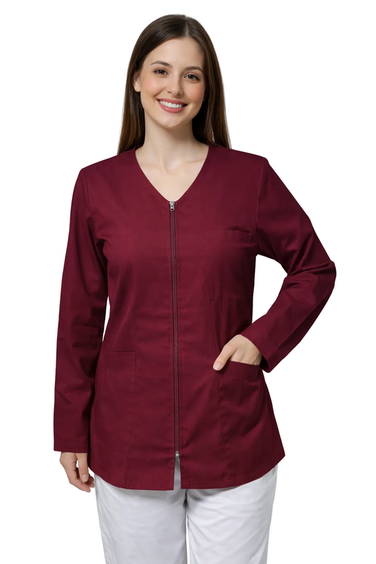 CASACCA DONNA MANICA LUNGA CON ZIP IN 6 COLORAZIONI