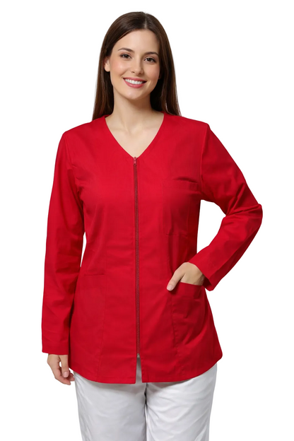 CASACCA DONNA MANICA LUNGA CON ZIP IN 6 COLORAZIONI