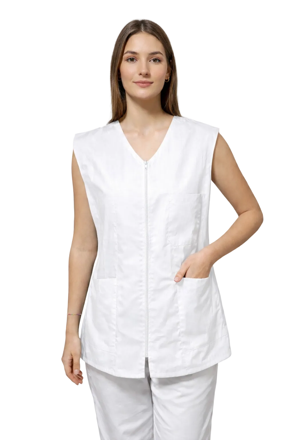 CASACCA GIROMANICA CON ZIP NERO/BIANCO
