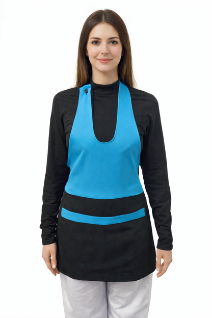 GREMBIULE DONNA BICOLORE DACRON IN 6 COLORAZIONI