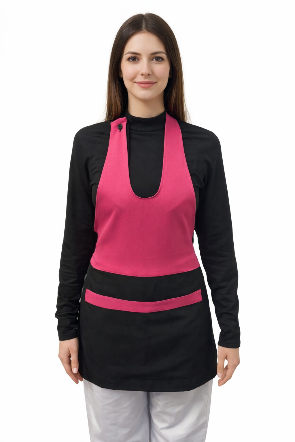 GREMBIULE DONNA BICOLORE DACRON IN 6 COLORAZIONI