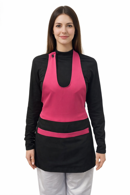 GREMBIULE DONNA BICOLORE DACRON IN 6 COLORAZIONI