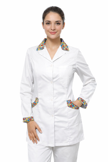 CASACCA DONNA MODELLO SMILE AVVITATO FUCSIA/BIANCO