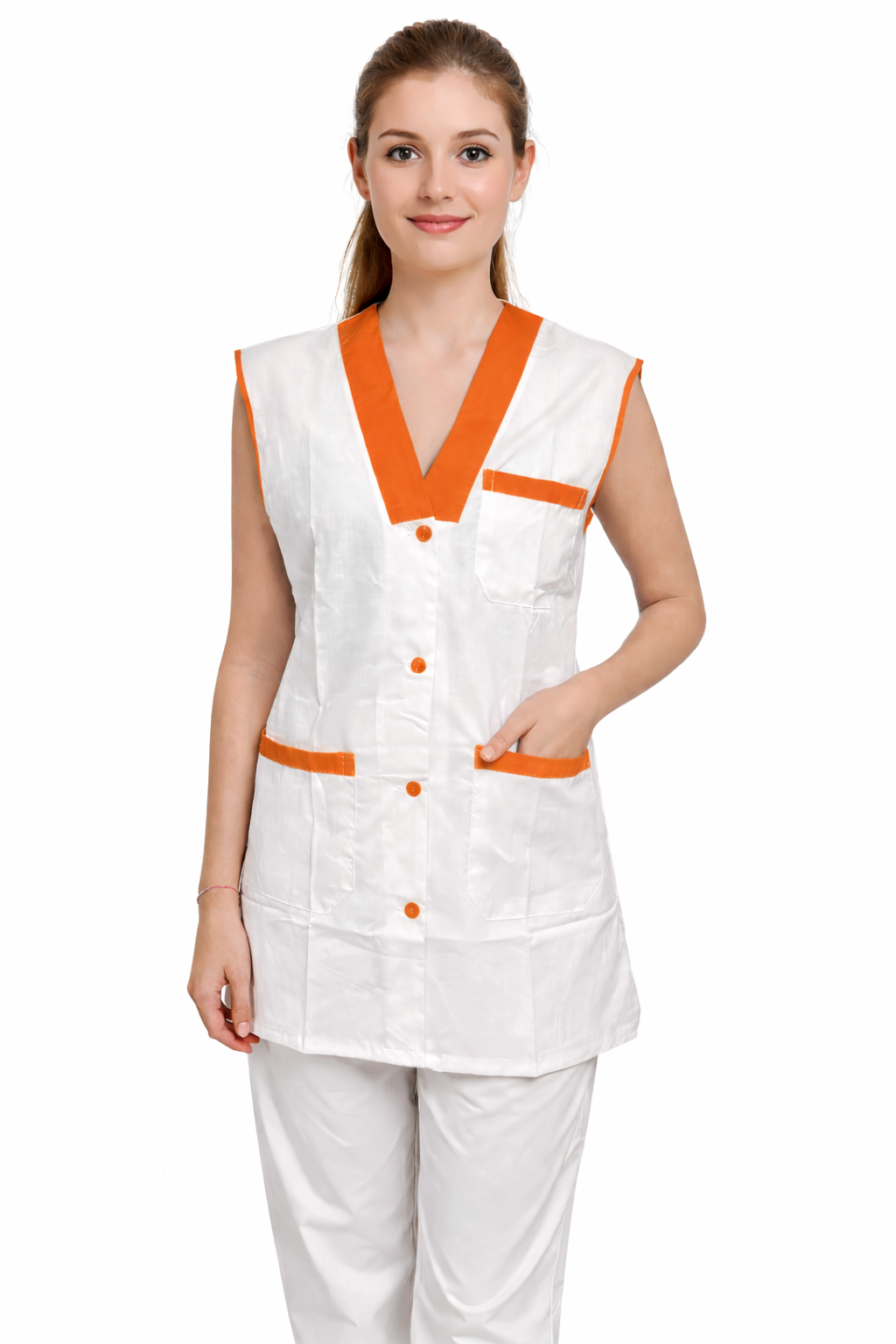 CASACCA GIROMANICA BIANCA CON SCOLLO A V IN 5 COLORAZIONI