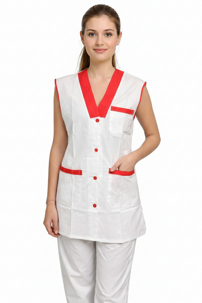 CASACCA GIROMANICA BIANCA CON SCOLLO A V IN 5 COLORAZIONI